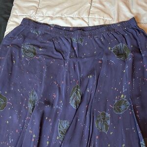 Whimsy Goth Floral Purple Women's Skirt 3x